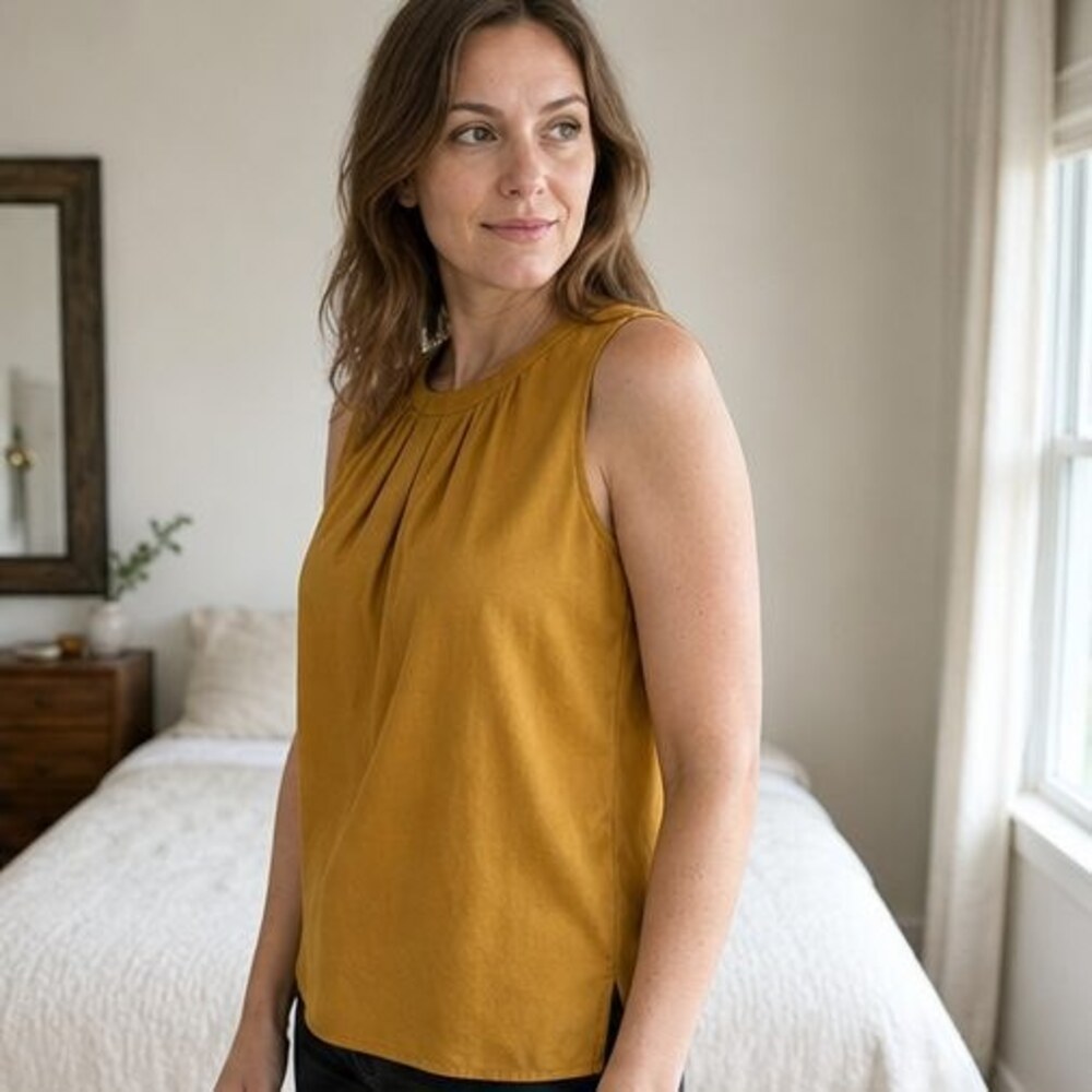 Rust Wrap Blouse - Picture 3 of 6